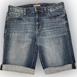 Tommy Hilfiger Distressed Blue Denim Bermuda Shorts Jean Shorts Size 6